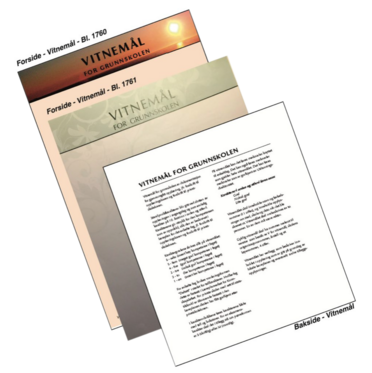 Vitnem&aring;l for Grunnskolen Bokm&aring;l Bl 1760